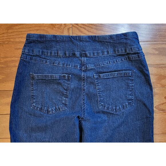 Ruby Red Womens Skinny Blue Jeans Size 8 Dark Wash Pull-on - Picture 6 of 10